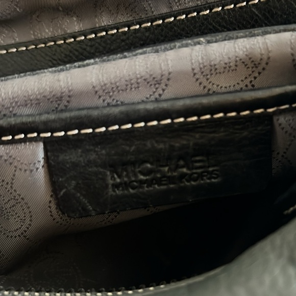 Michael Kors Grey and Black Leather Satchel - Picture 12 of 16